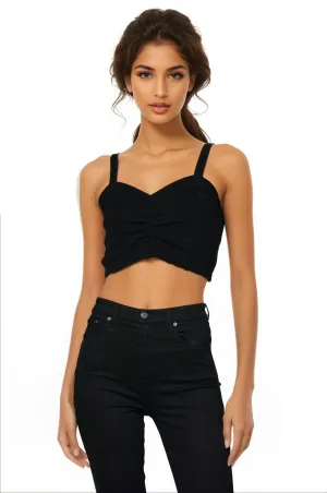 100% Cashmere Natalia Cami Top in Black