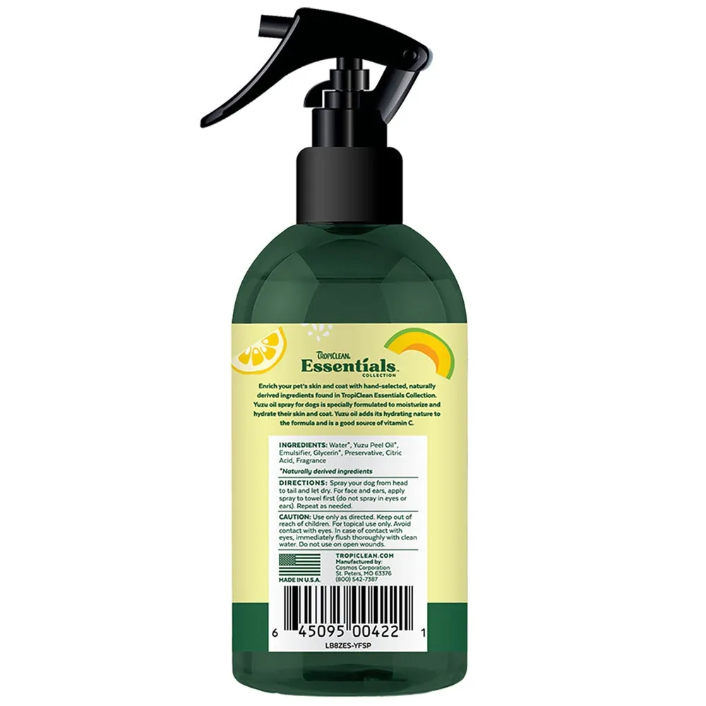 15% OFF: Tropiclean Essentials Yuzu Fruit Deodorizing Dog Spray 8oz