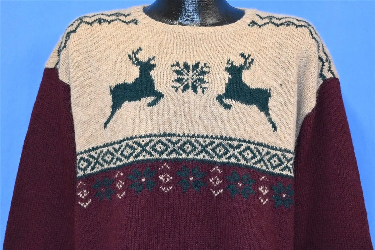 90s Polo Ralph Lauren Reindeer Snowflakes Sweater Extra Large