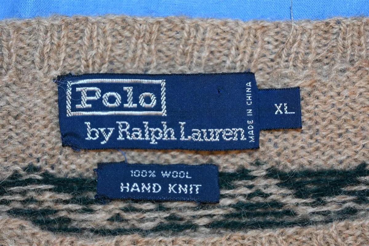 90s Polo Ralph Lauren Reindeer Snowflakes Sweater Extra Large