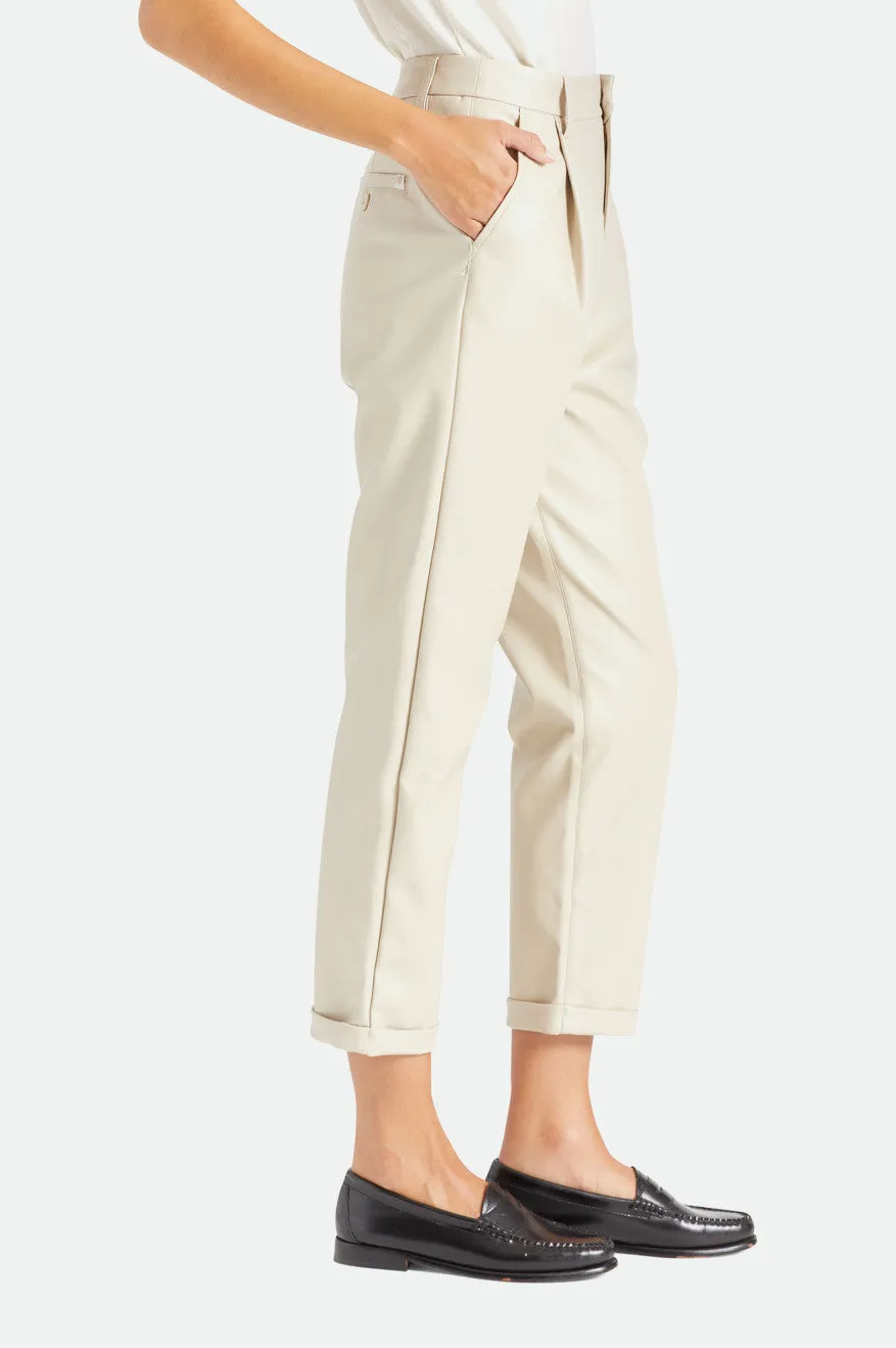 Aberdeen Leather Trouser Pant - Beige