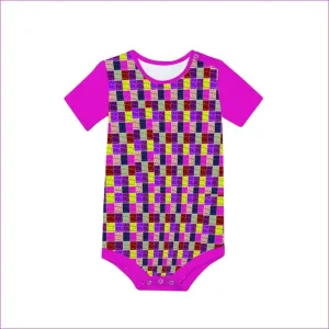 Abstract 2 Baby's Short Sleeve Romper