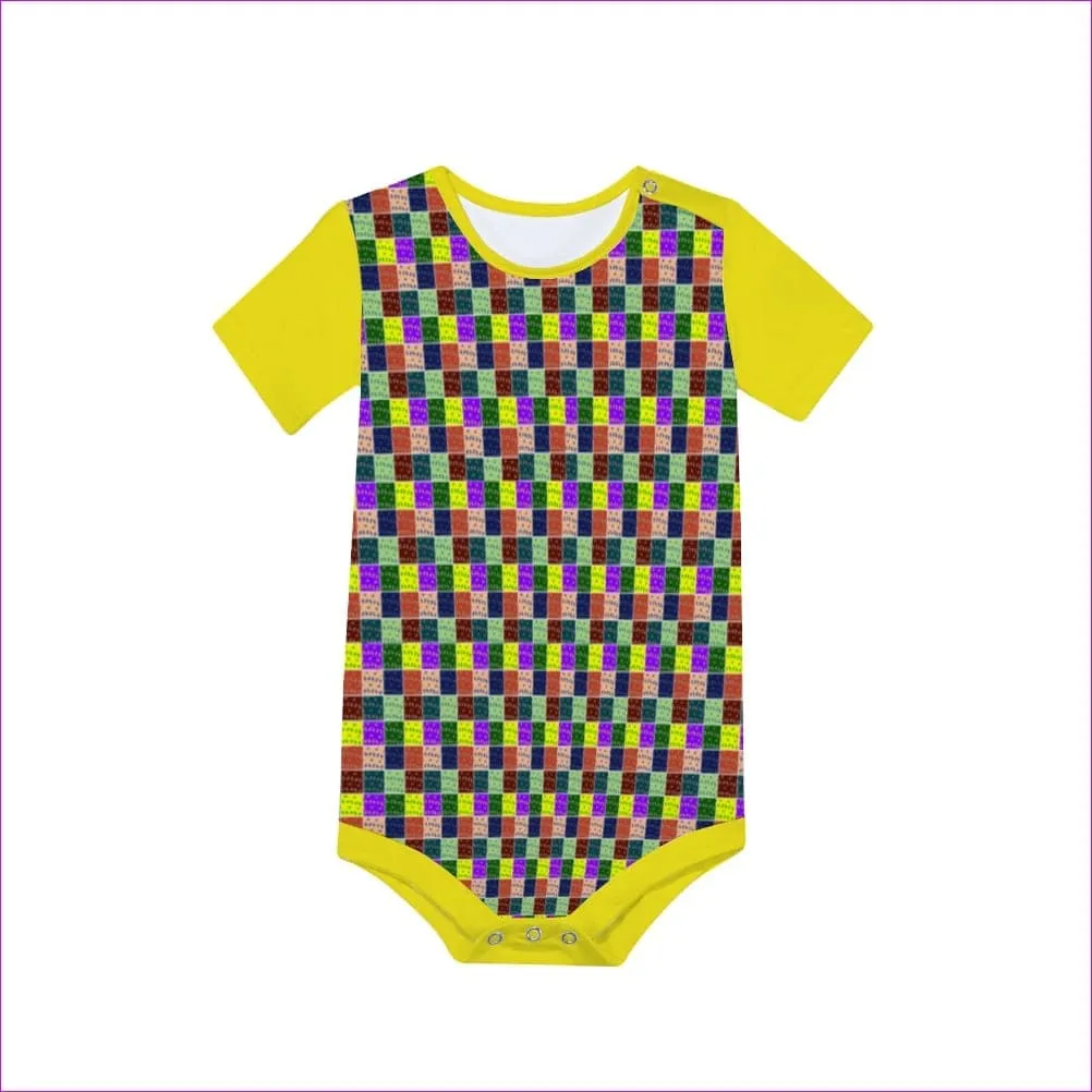 Abstract Baby's Short Sleeve Romper