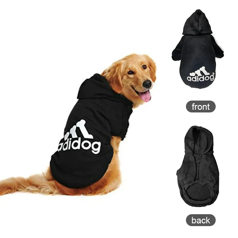 Adidog Hoodie - Hooded Dog Sweatshirts for Winter - Warm Dog Sweater