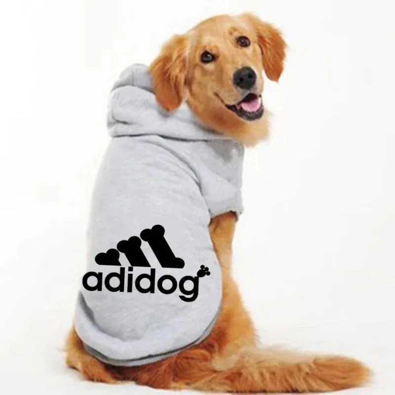 Adidog Hoodie - Hooded Dog Sweatshirts for Winter - Warm Dog Sweater