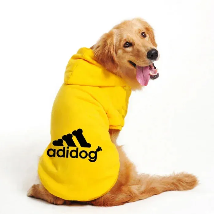 Adidog Hoodie - Hooded Dog Sweatshirts for Winter - Warm Dog Sweater