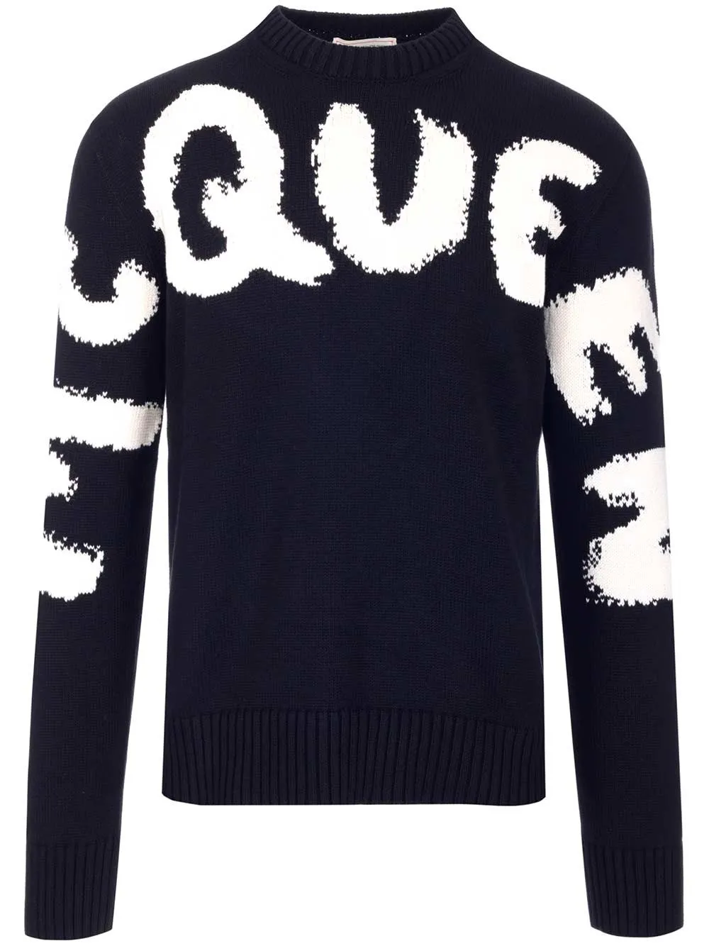 Alexander McQueen Logo Intarsia-Knit Crewneck Jumper