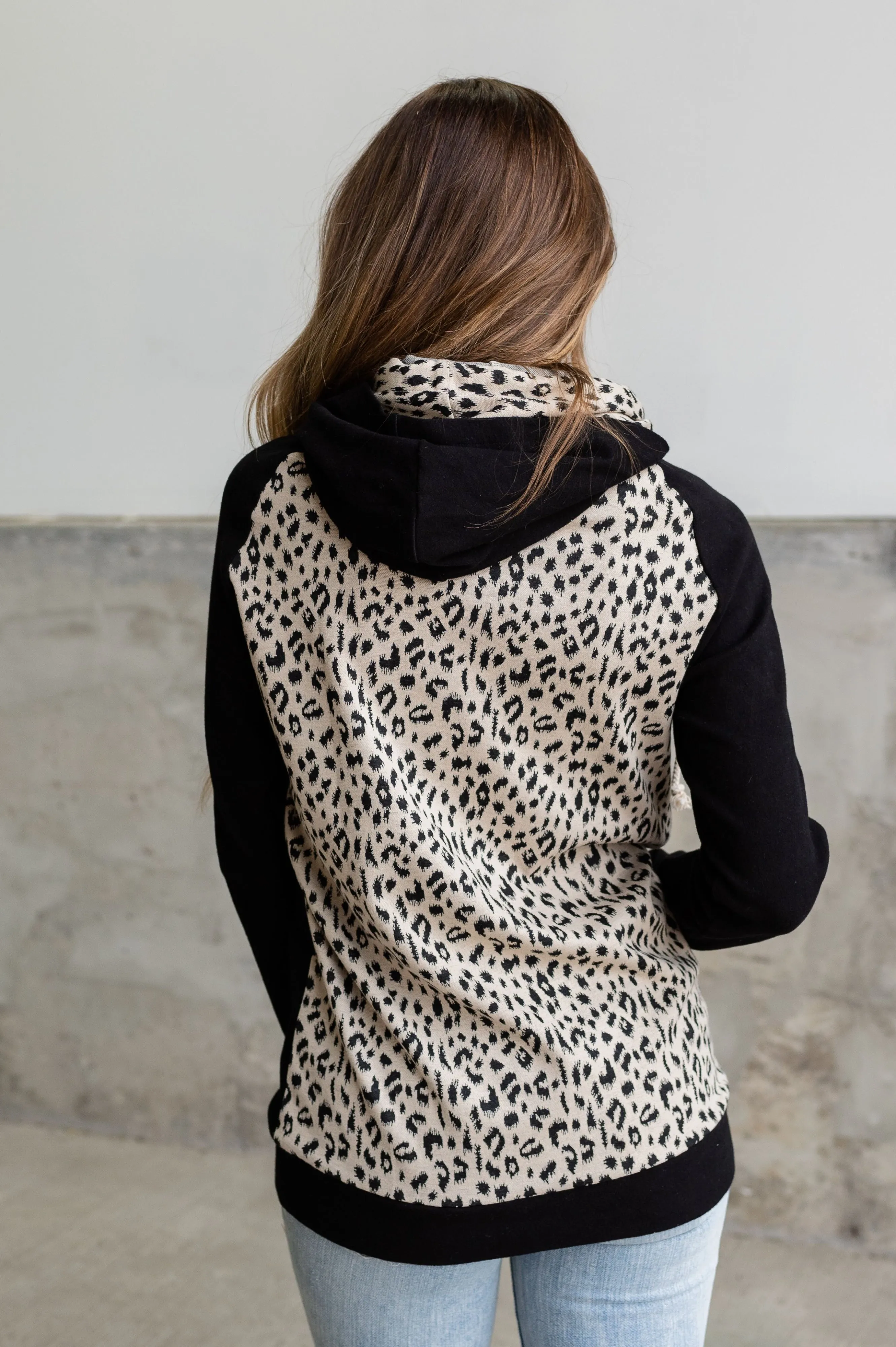 Ampersand Avenue DoubleHood Sweatshirt - Check Meow-t