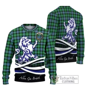 Arbuthnot Ancient Tartan Ugly Sweater with Alba Gu Brath Regal Lion Emblem