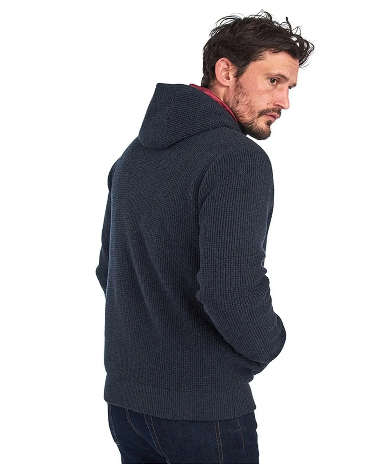 Barbour Adriatic Zip Through Sweater - Navy