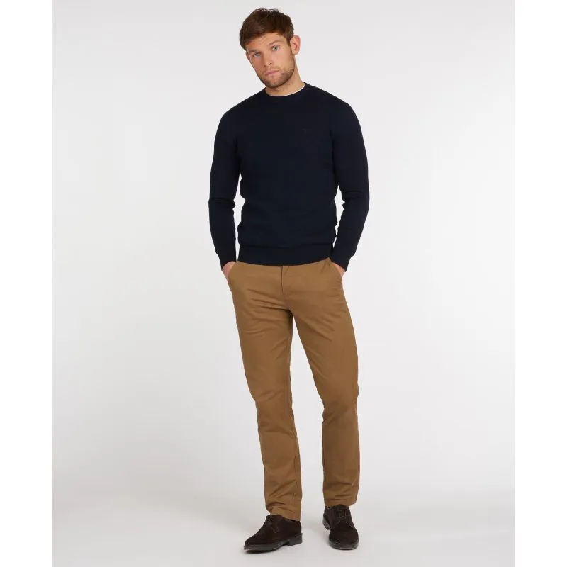 Barbour Light Cotton Crew Neck Mens Jumper - Navy