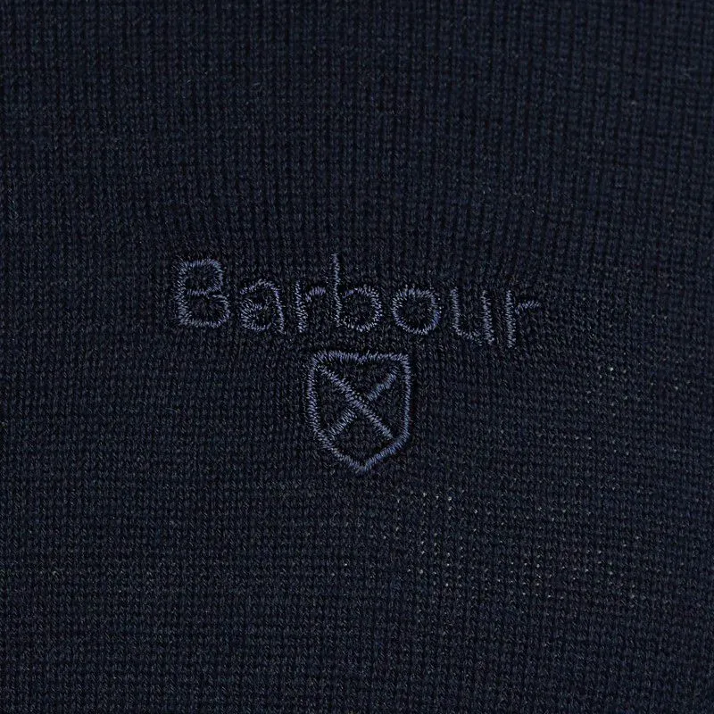 Barbour Light Cotton Crew Neck Mens Jumper - Navy