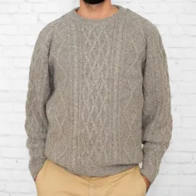 Barrington Aran Crewneck Alpaca Cable Knit Sweater