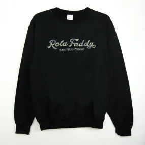 Black Crew Neck Sweatshirt with Camo logo