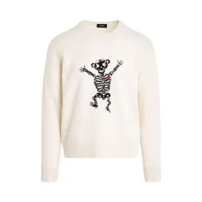 Bolt Teddy Bear Print Sweater in Ivory