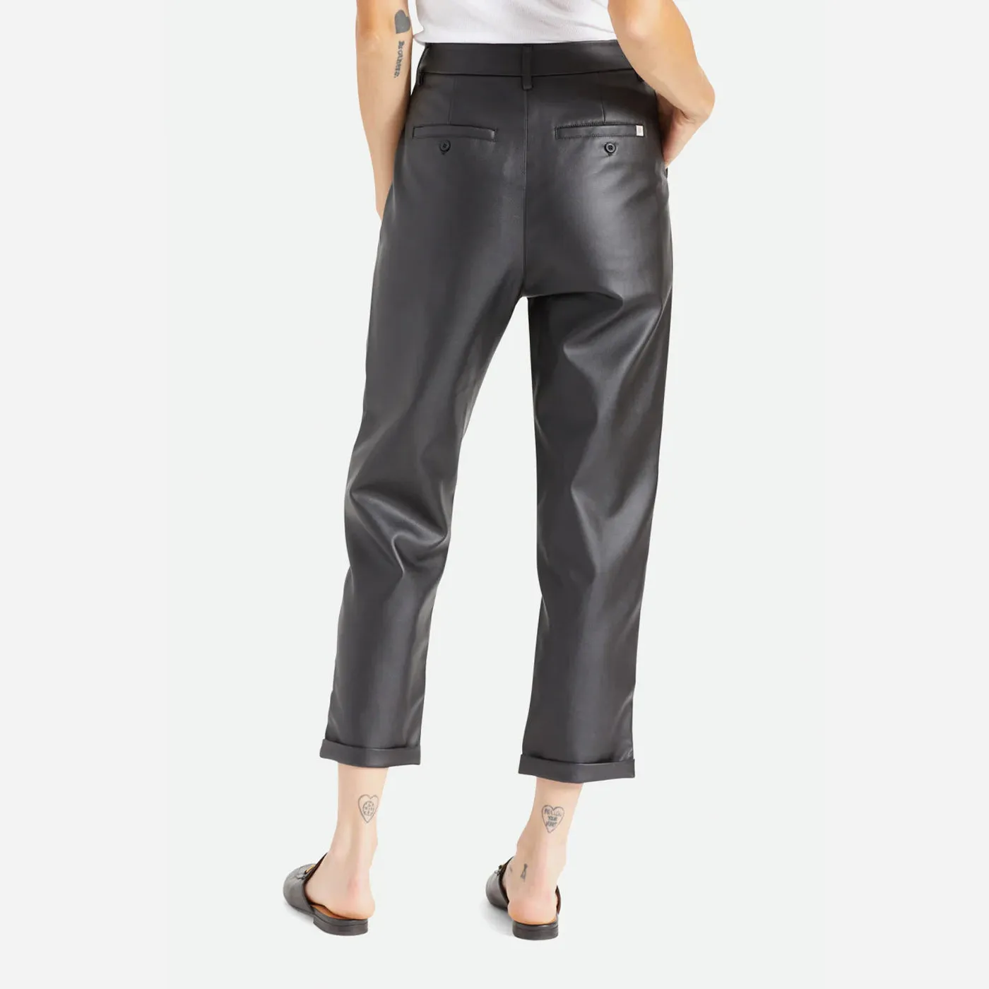 Brixton | Aberdeen Leather Trouser Pant | Black