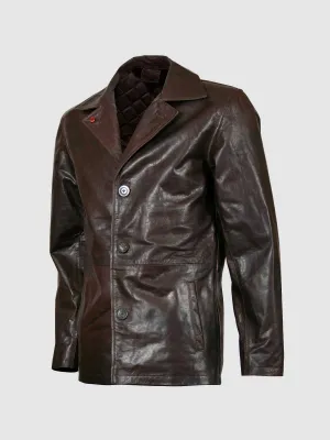 Brown Leather Blazer