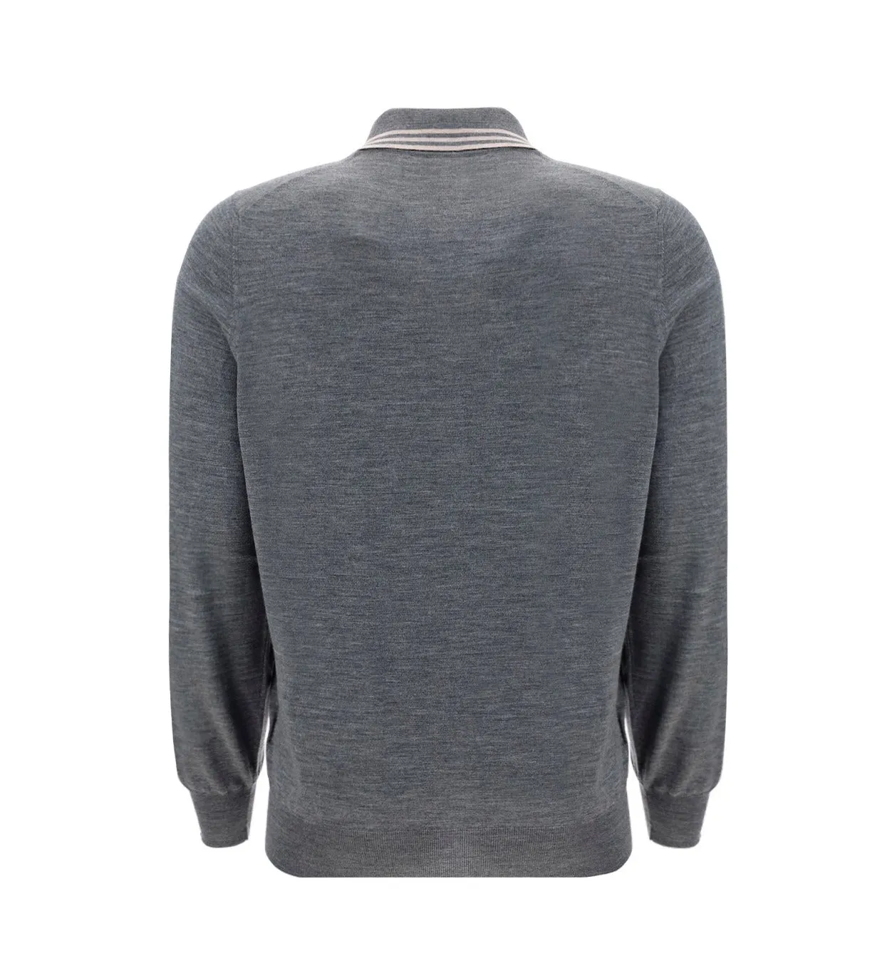 Brunello Cucinelli Knitted Long Sleeved Polo Sweater