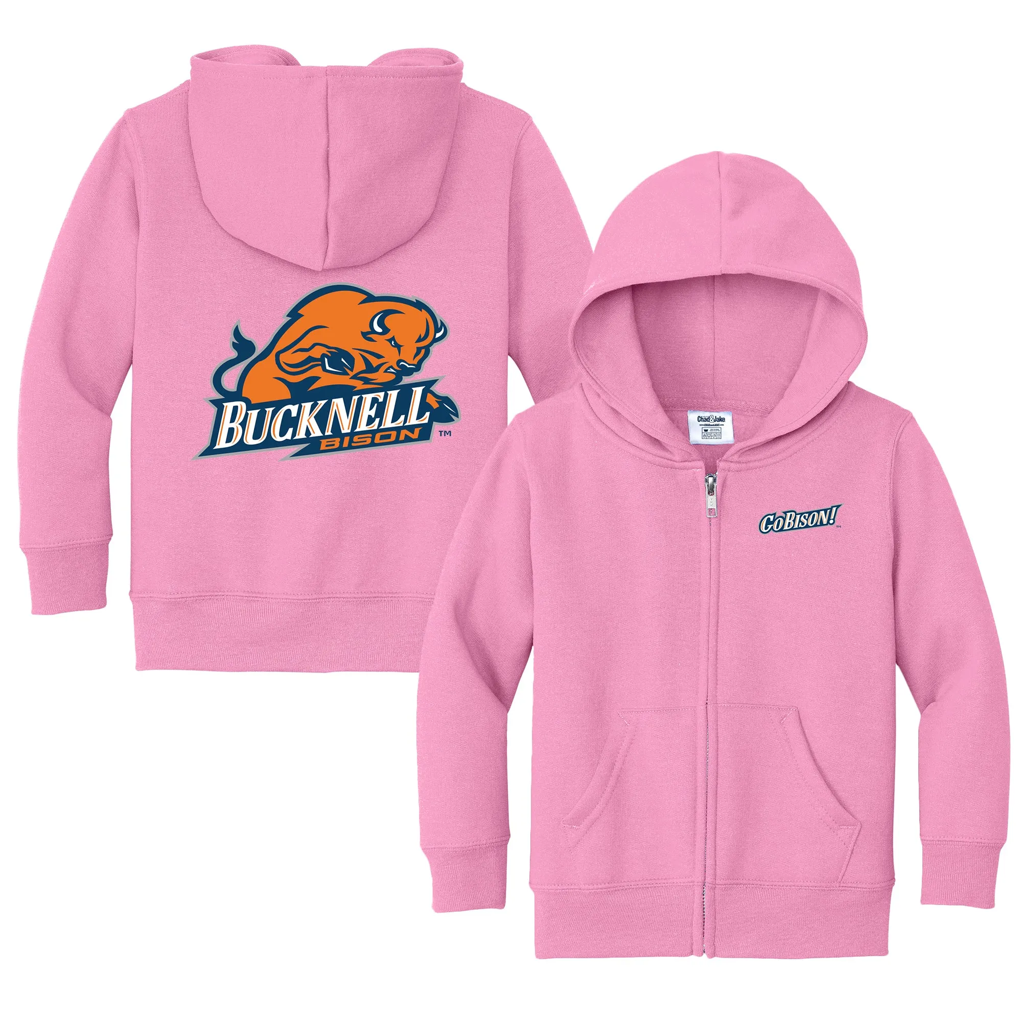 Bucknell Bison Logo Toddler Full-Zip Sweatshirt