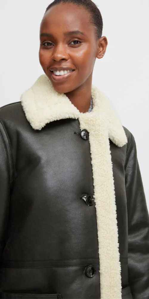 B.Young Faux Shearling Coat