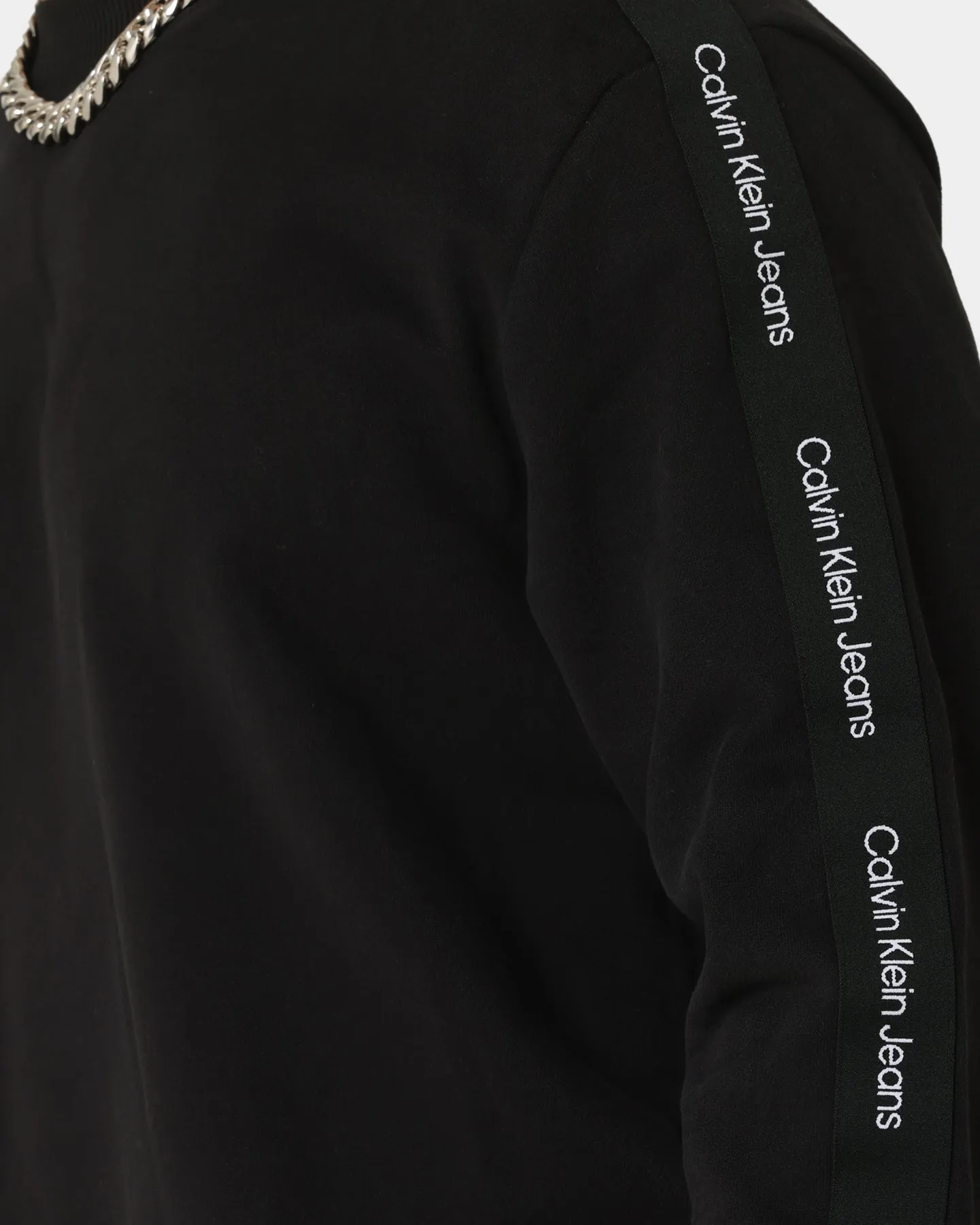 Calvin Klein Contrast Tape Crewneck CK Black