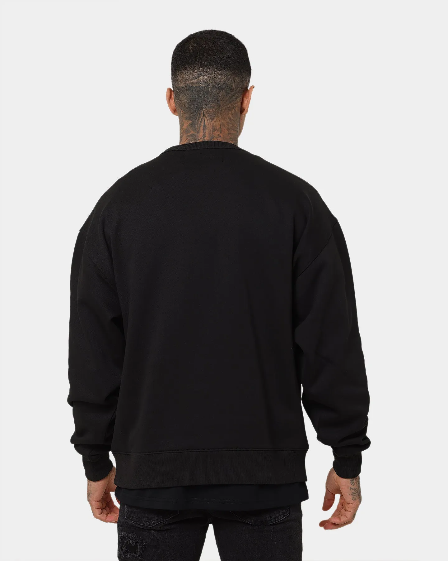 Calvin Klein High Shine CK Institution Crewneck Ck Black