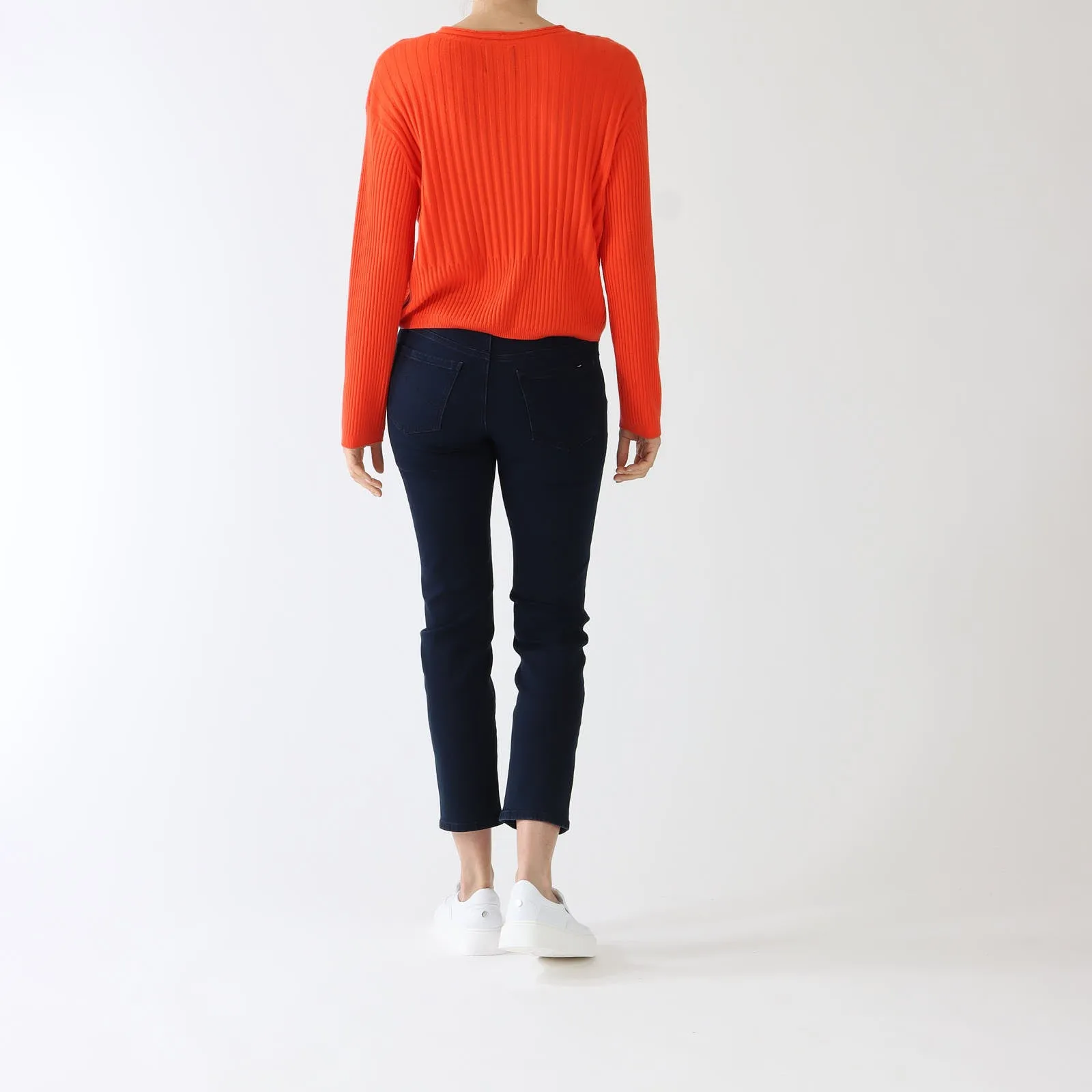 Campari Wool & Cashmere Blend Ribbed Sweater