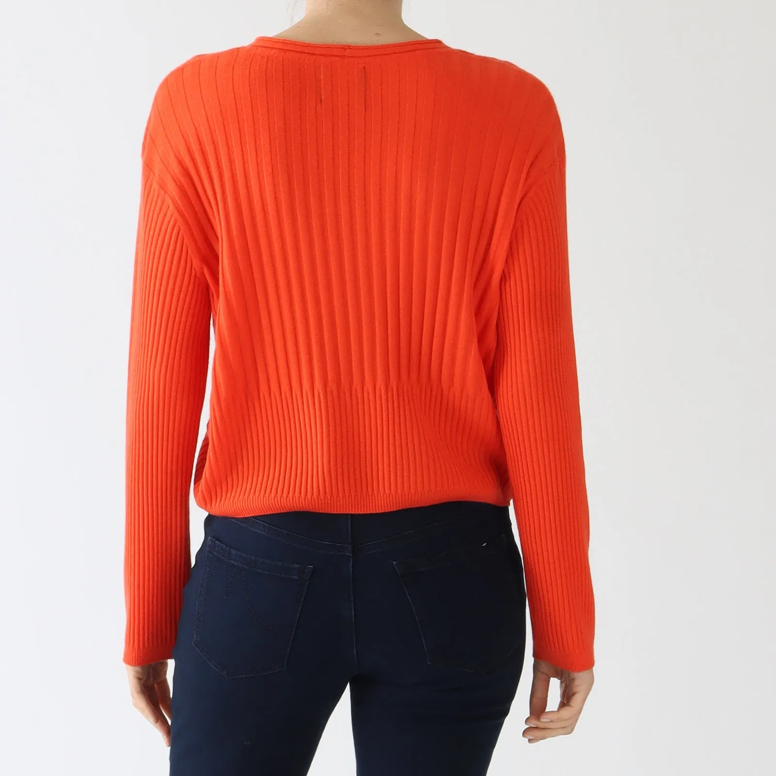 Campari Wool & Cashmere Blend Ribbed Sweater