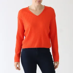 Campari Wool & Cashmere Blend Ribbed Sweater