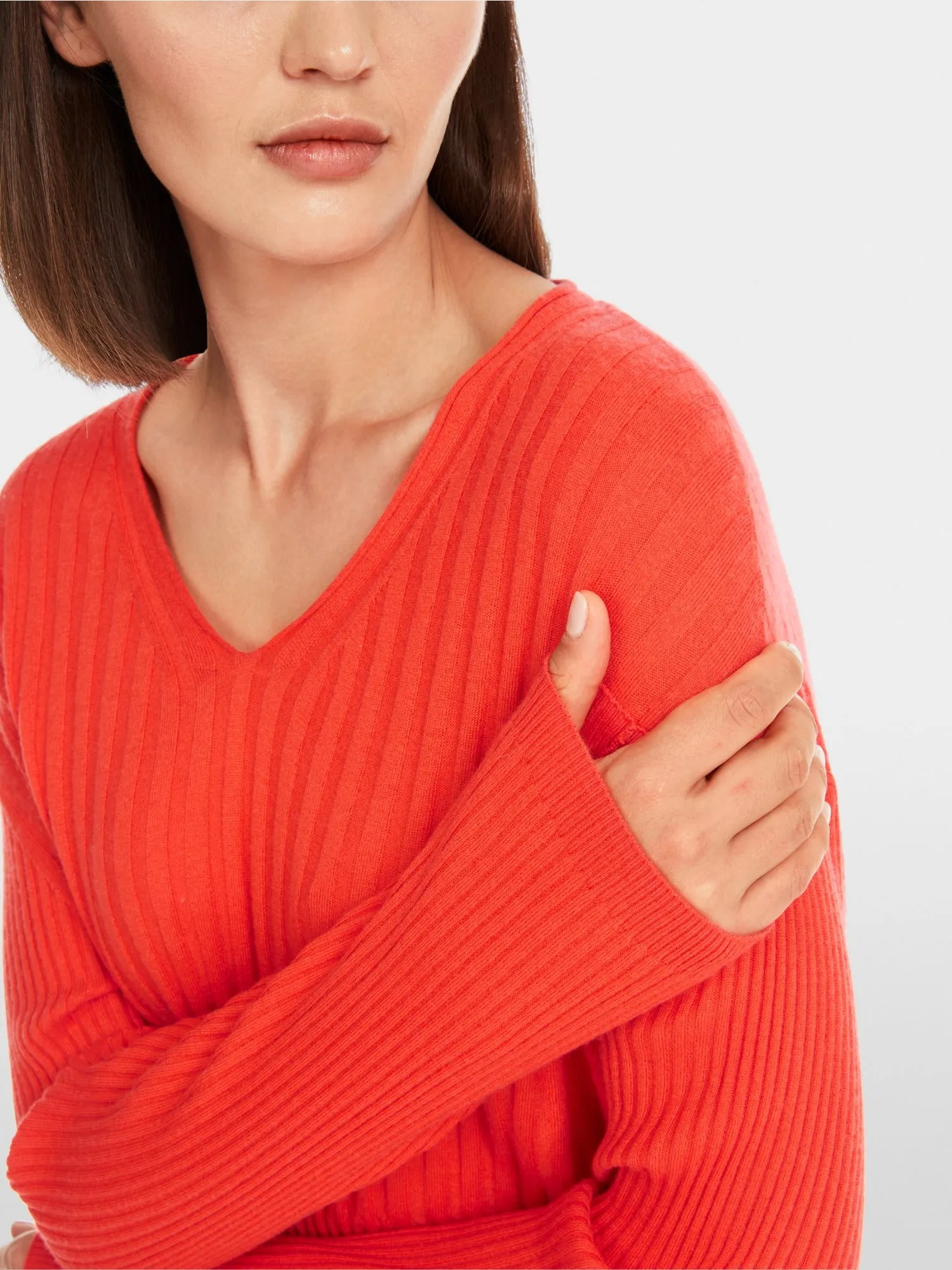 Campari Wool & Cashmere Blend Ribbed Sweater