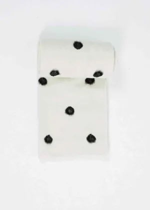 Cashmere Dot Shawl in Black/White