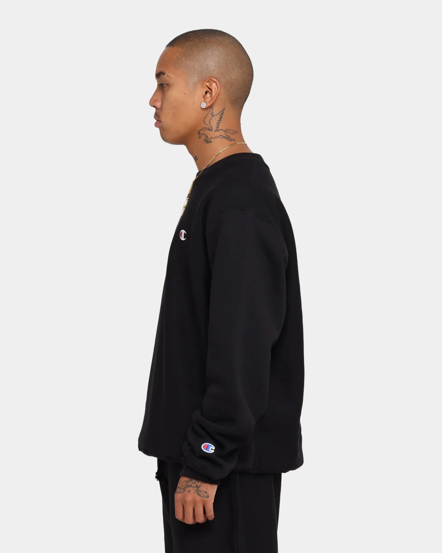 Champion Rev Weave Crew Black