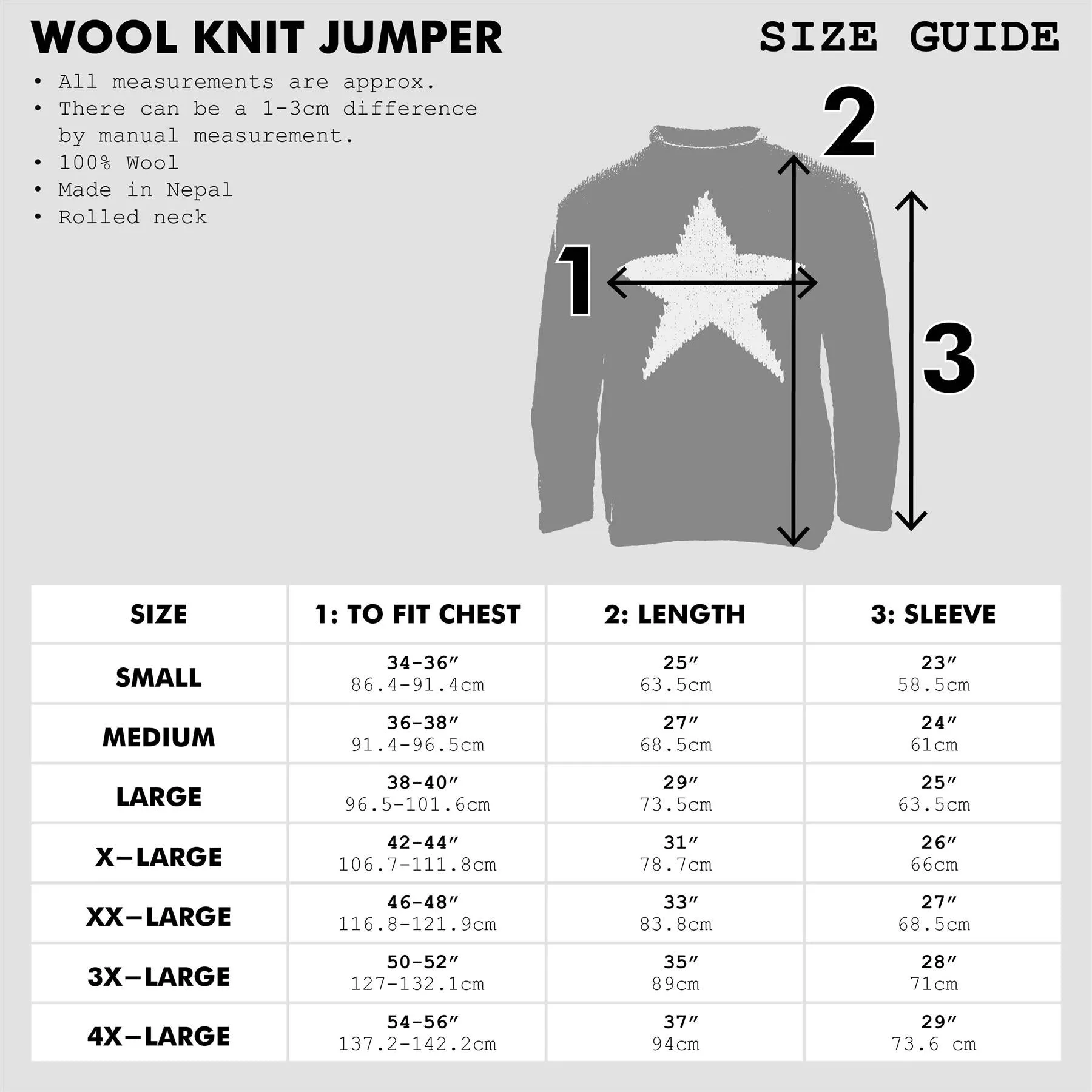 Chunky Wool Knit Star Jumper - Brown & Mustard