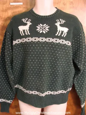 Classic Dueling Reindeer Polo Mens Christmas Sweater