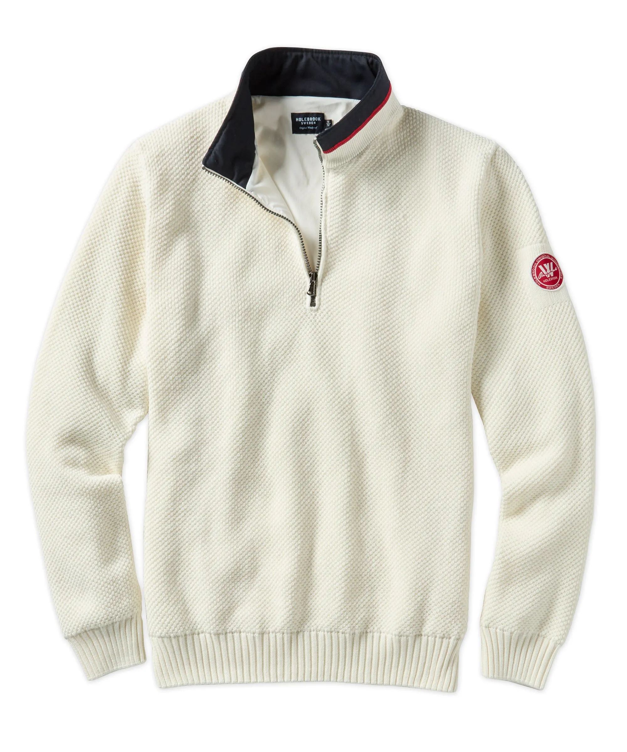 Classic Windproof Cotton Quarter-Zip Sweater