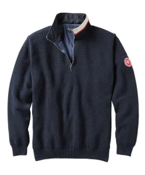 Classic Windproof Cotton Quarter-Zip Sweater