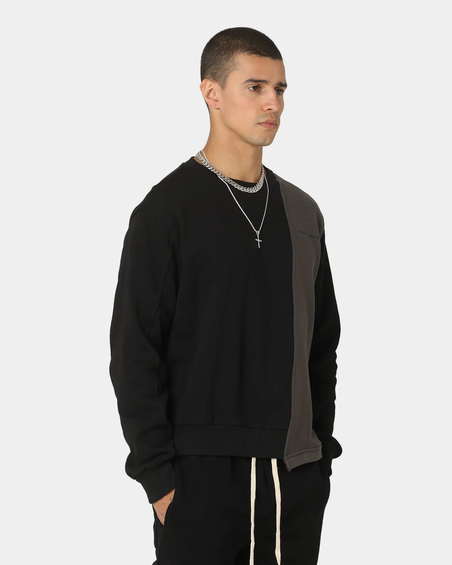 Club Paradise Offset Crewneck Black