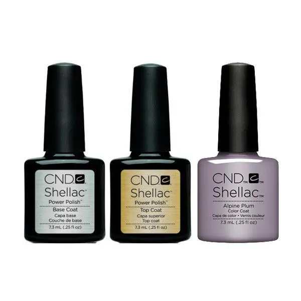 CND - Shellac Combo - Base, Top & Alpine Plum