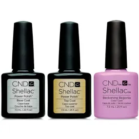 CND - Shellac Combo - Base, Top & Beckoning Begonia