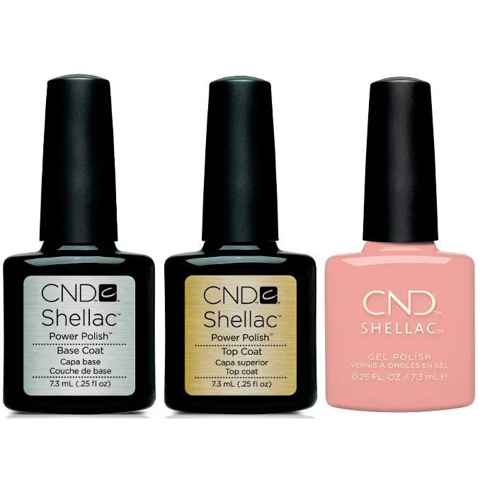 CND - Shellac Combo - Base, Top & Soft Peony