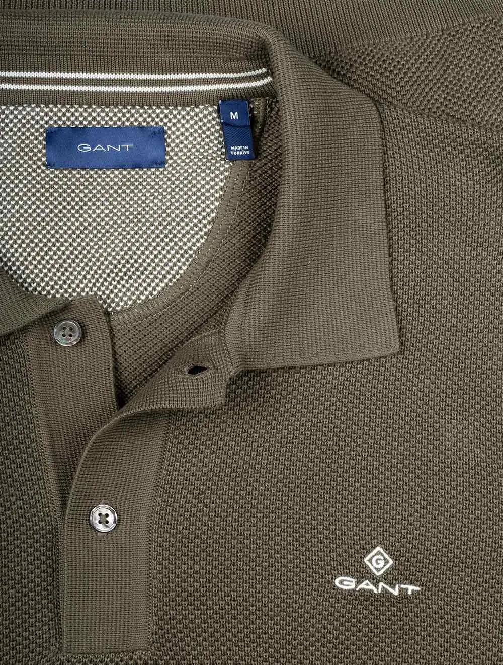 Cotton Piqué Polo Sweater Juniper Green