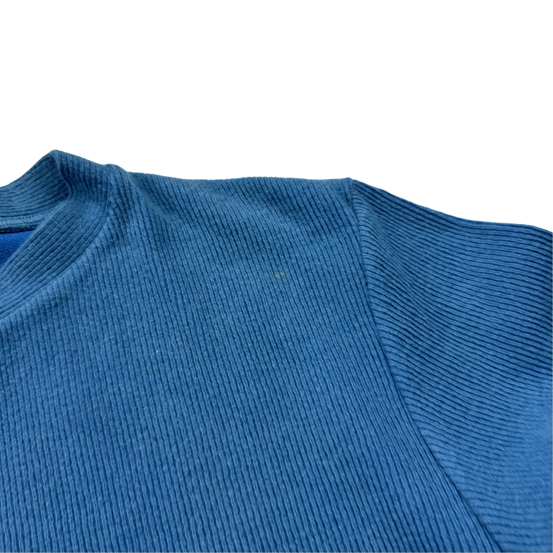 CP Company 2000 Boxy Fit Wool Blend Blue Crewneck Jumper - Small