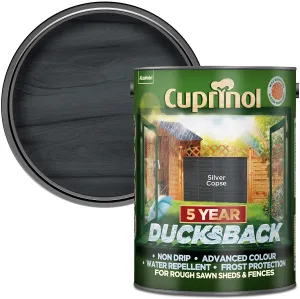 Cuprinol Ducksback 5 Year Waterproof for Sheds and Fences - Silver Copse 5 Litre