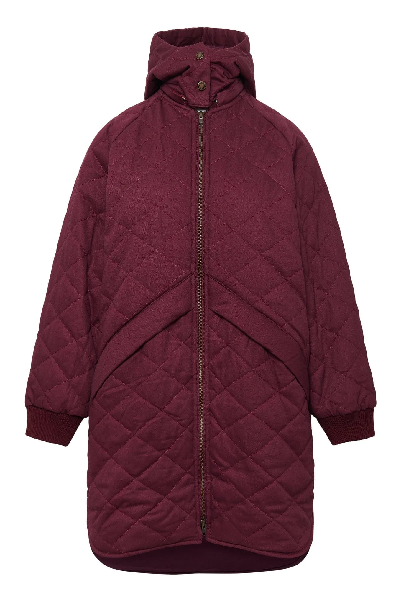 Daniella Women's Organic Cotton Coat | Wine Red