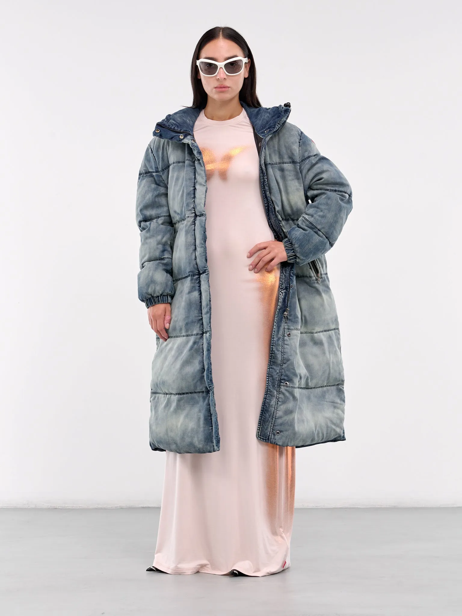 Denim Puffer Coat (A15347-0SKAI-DENIM)