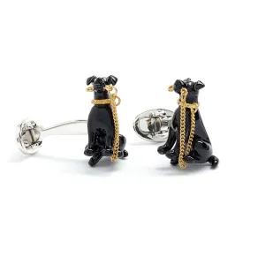 Dog 24K Vermeil Collar Detail Sterling Cufflinks