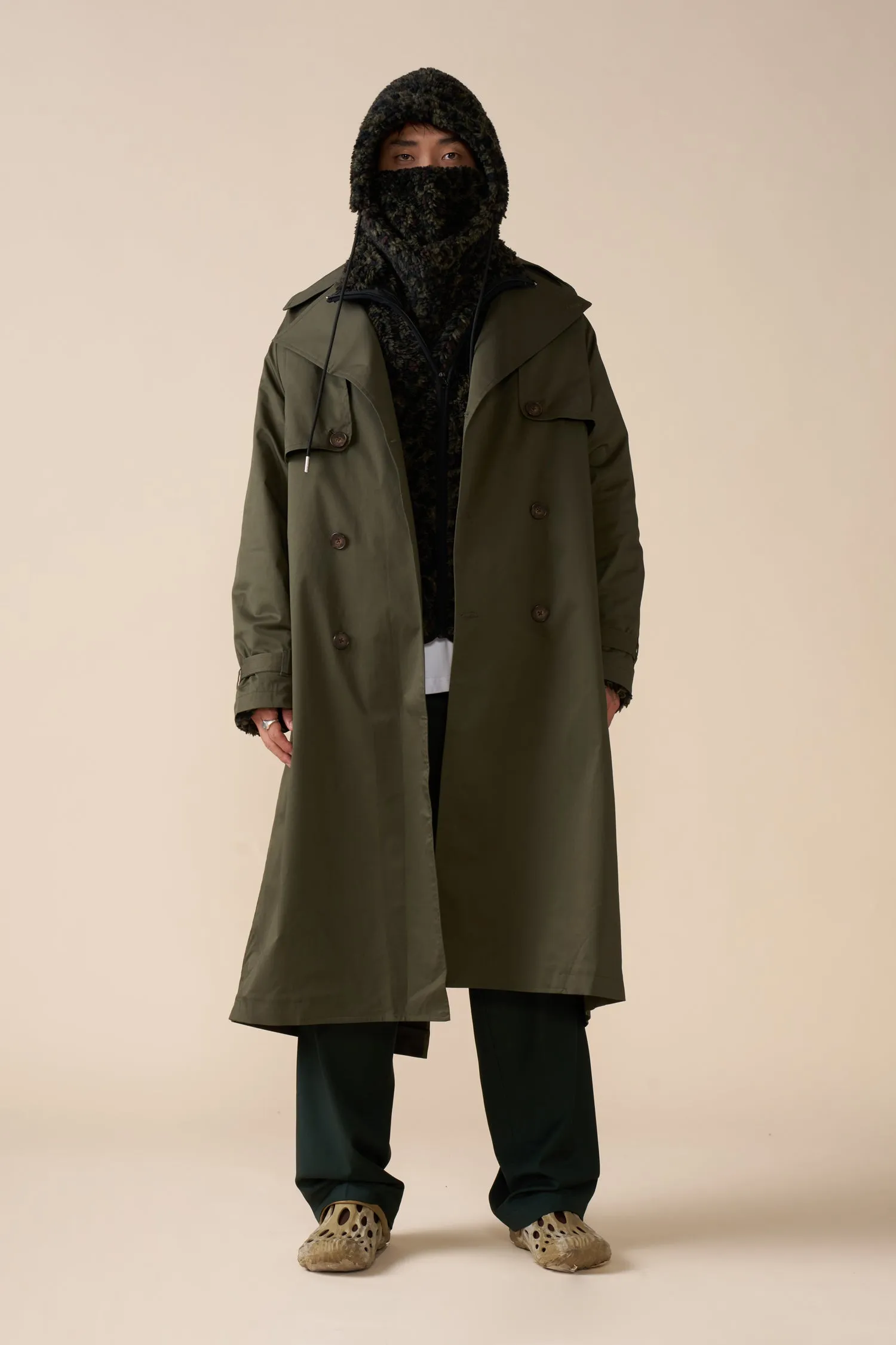 Double Gun Flap Trench Coat