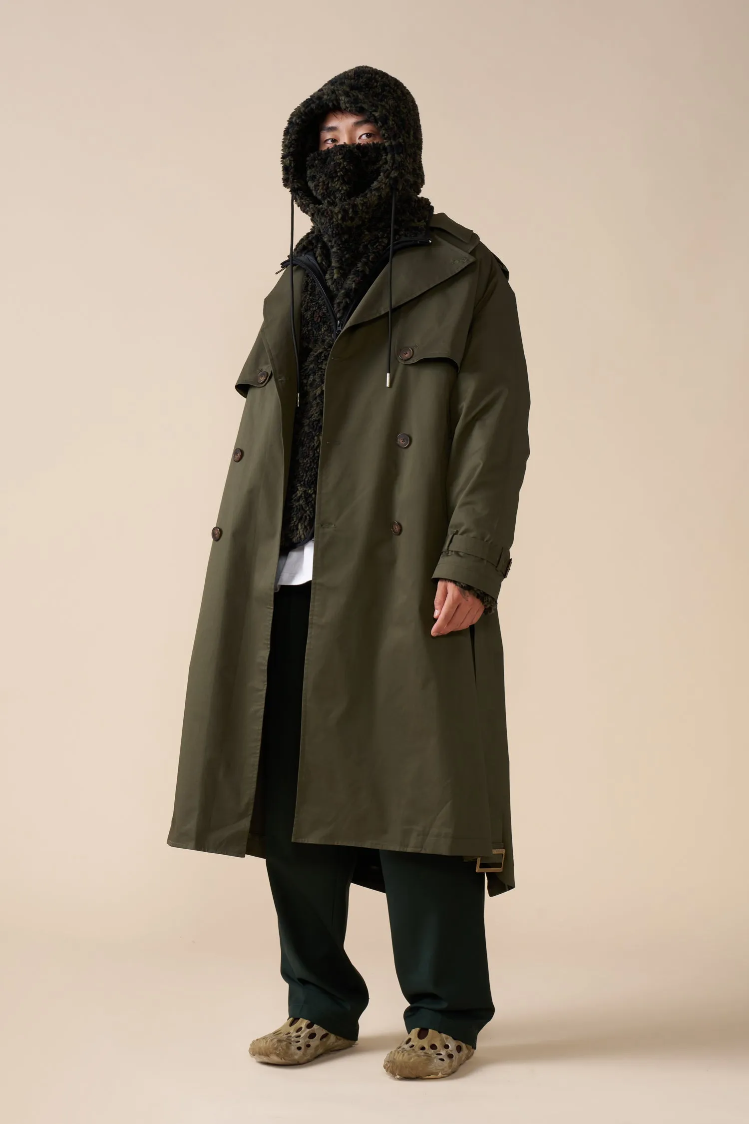 Double Gun Flap Trench Coat