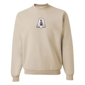 'Dr. Pepper Ghost' Embroidered Crewneck Sweatshirt