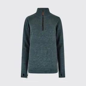 Dubarry Morrisey Zip Neck Sweater - Dark Pebble